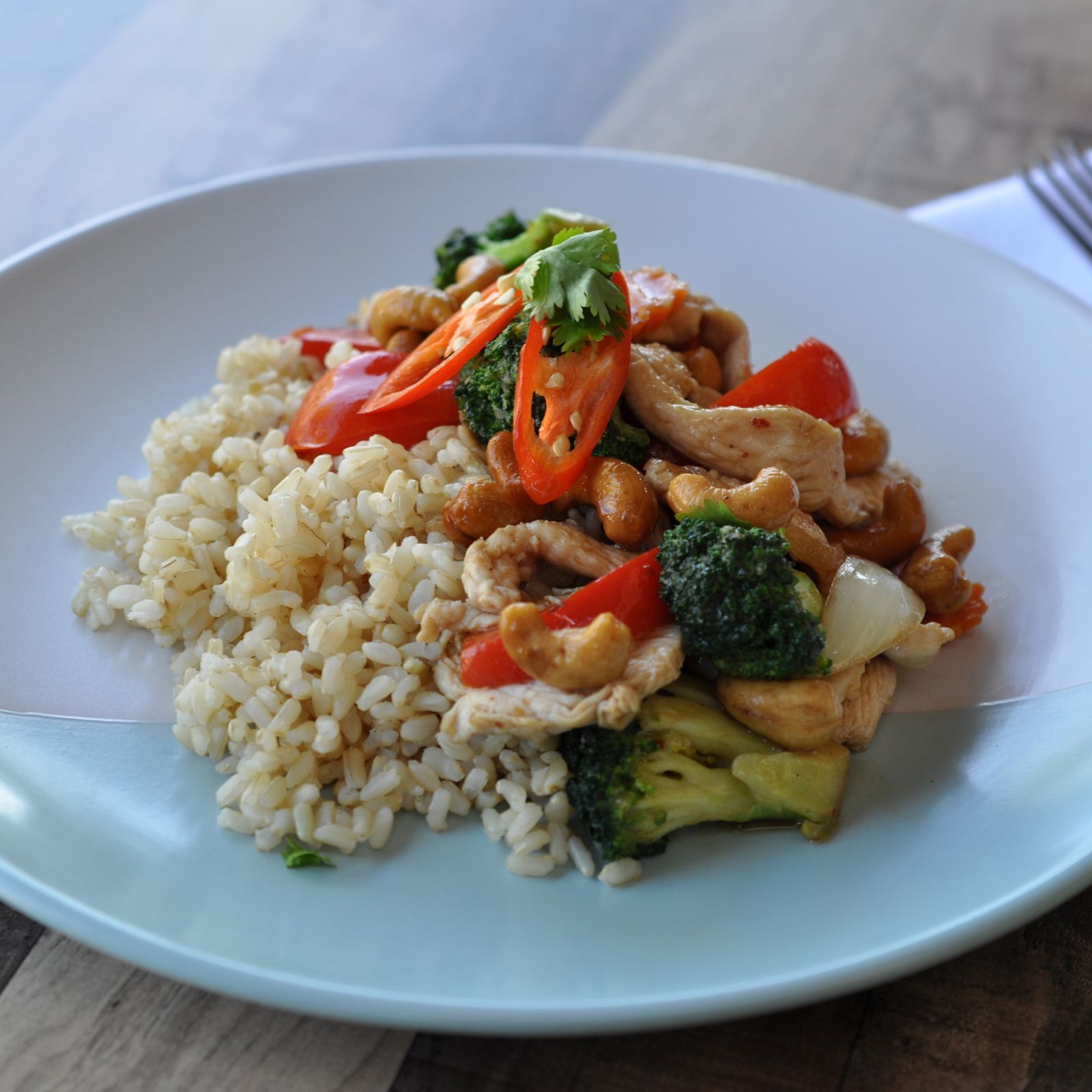 Stir Fried Chicken with Cashews and Vegetables Fitness Meal | Fitmeals ...